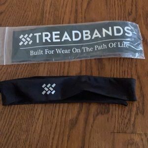 Treadbands - black low profile tie headband